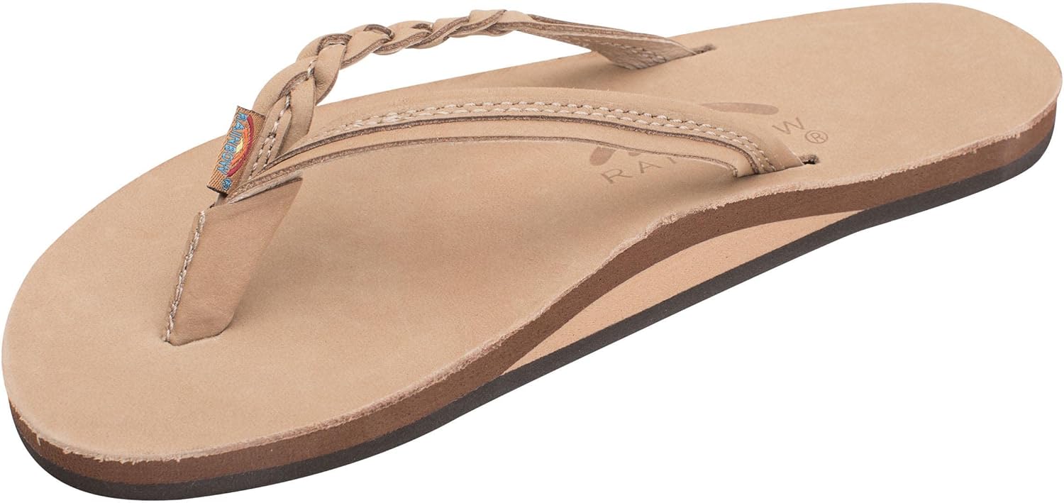 Rainbow Sandals Womens Flirty Braidy Premier Leather w/Single Braided Strap