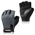 BEACE Weight Lifting Gym Gloves with Anti-Slip Leather Palm for Workout Exercise Training Fitness and Bodybuilding for Men & Women