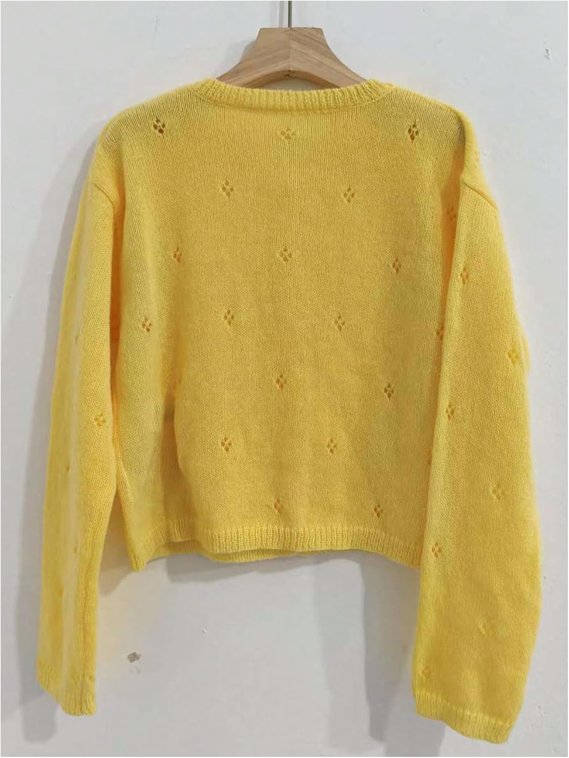 SHENHE Women's Button Down Crew Neck Lightweight Long Sleeve Soft Knit Cardigan Sweater - Image 2