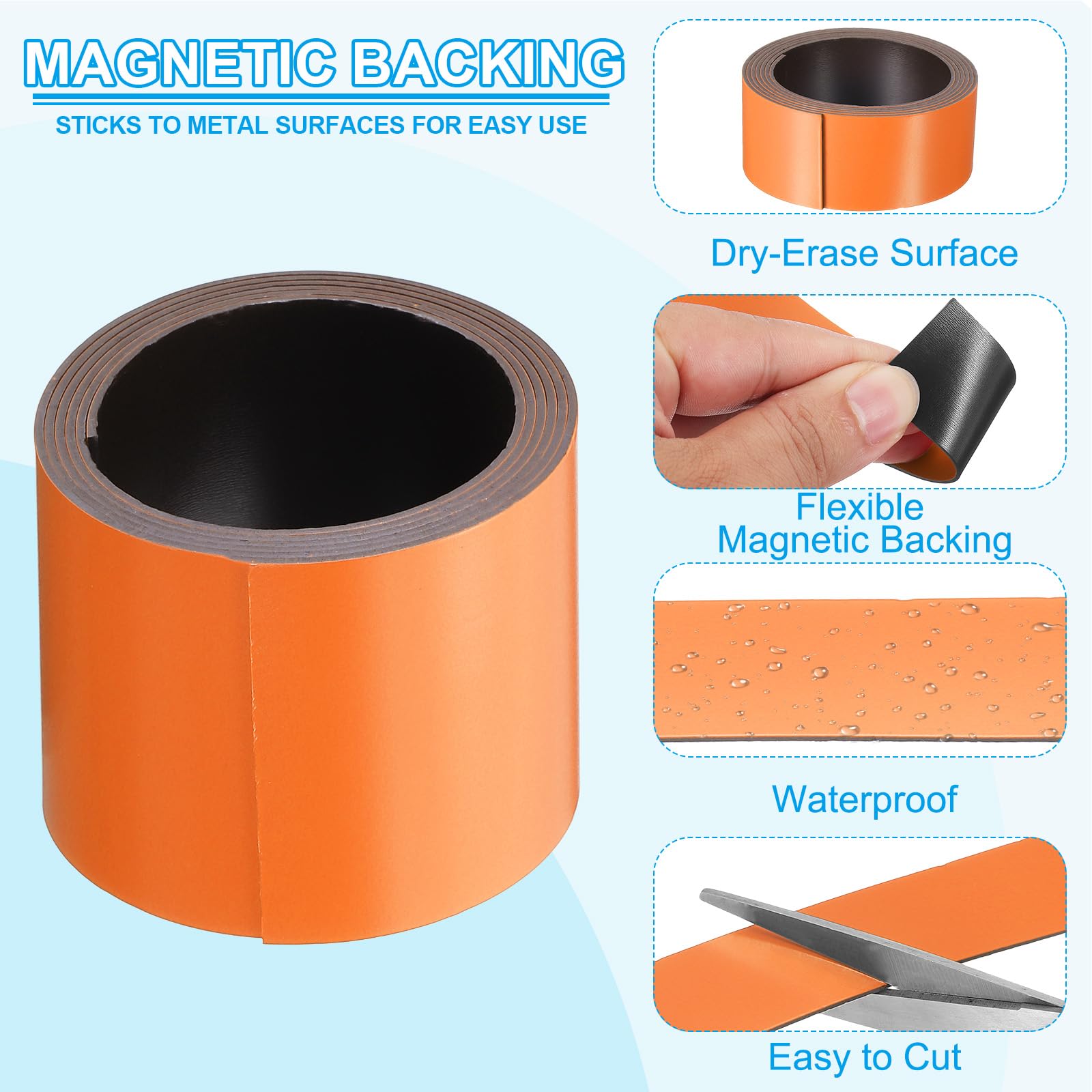PATIKIL 19.7ft x 2 inch Dry Erase Magnetic Label Strip - Image 3