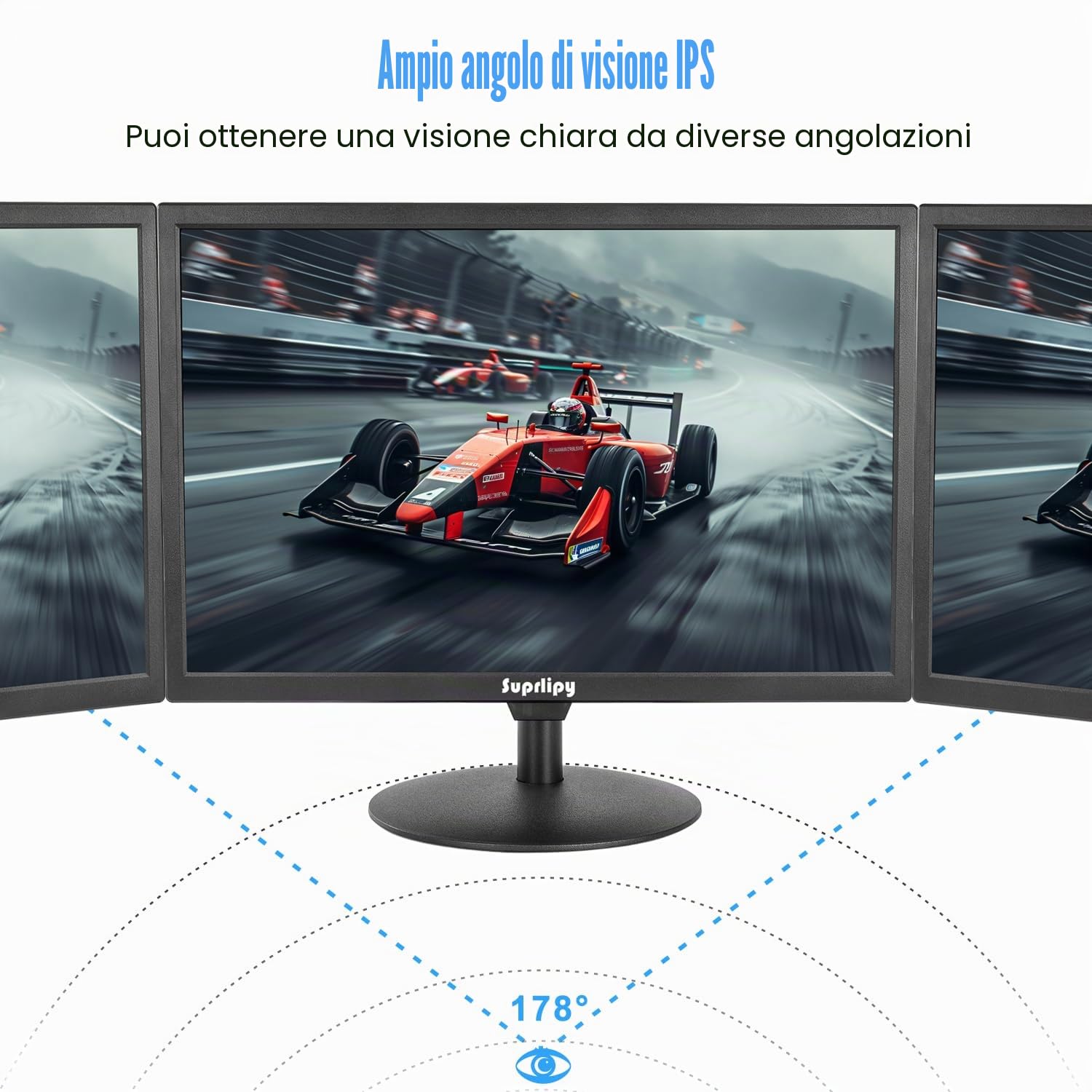21,5 pollici FHD piccolo monitor IPS schermo LCD 1920x1080 60Hz 16:9 con HDMI BNC VGA AV USB ingresso altoparlanti incorporati per CCTV telecamera di sicurezza DVR PC RasPi