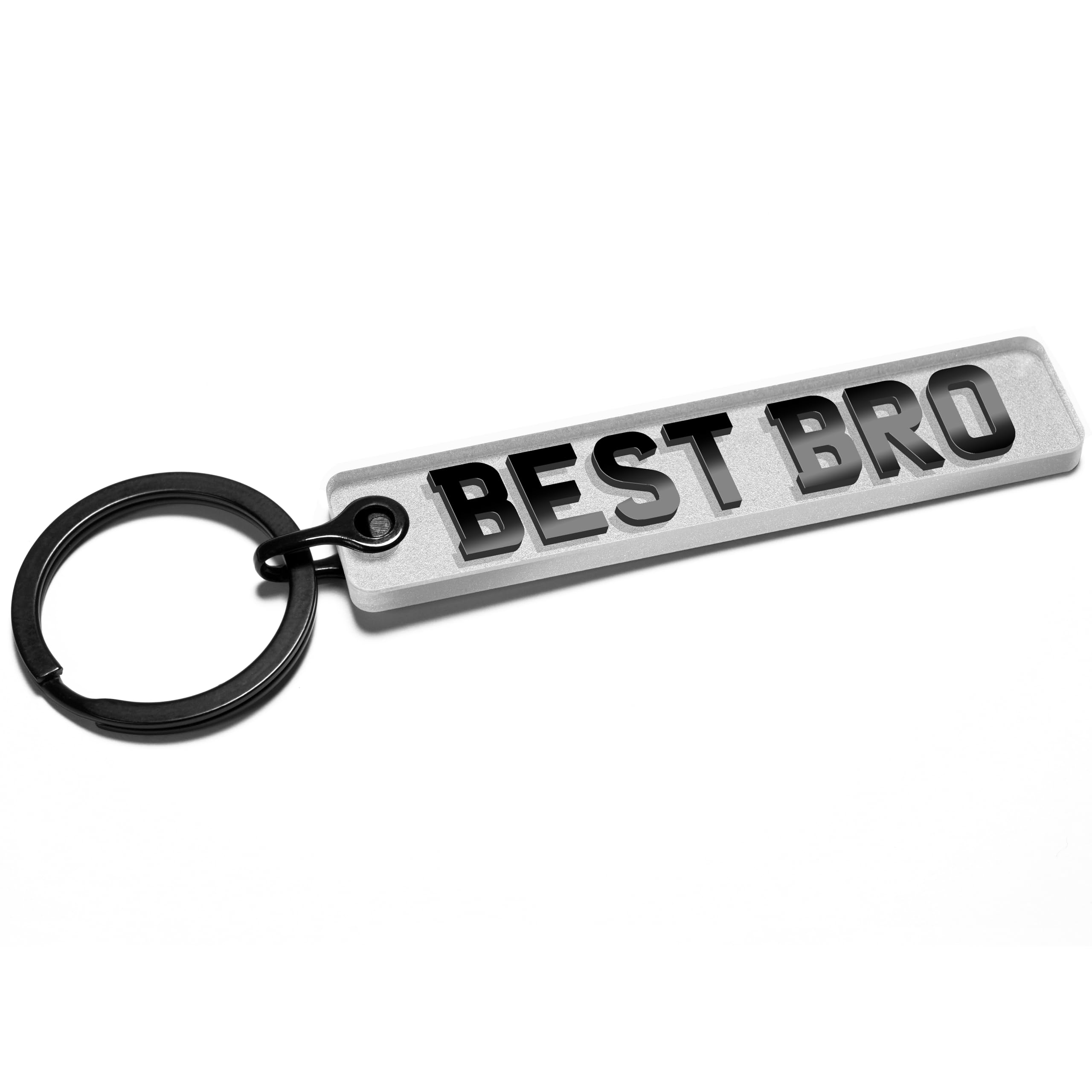 Pixly® Best Bro Licence Plate Keychain, Mini UK Number Plate Keyring, Name Key Chain, Car Registration Key Ring, Gift Reg Fob, Gift for Him, Brother