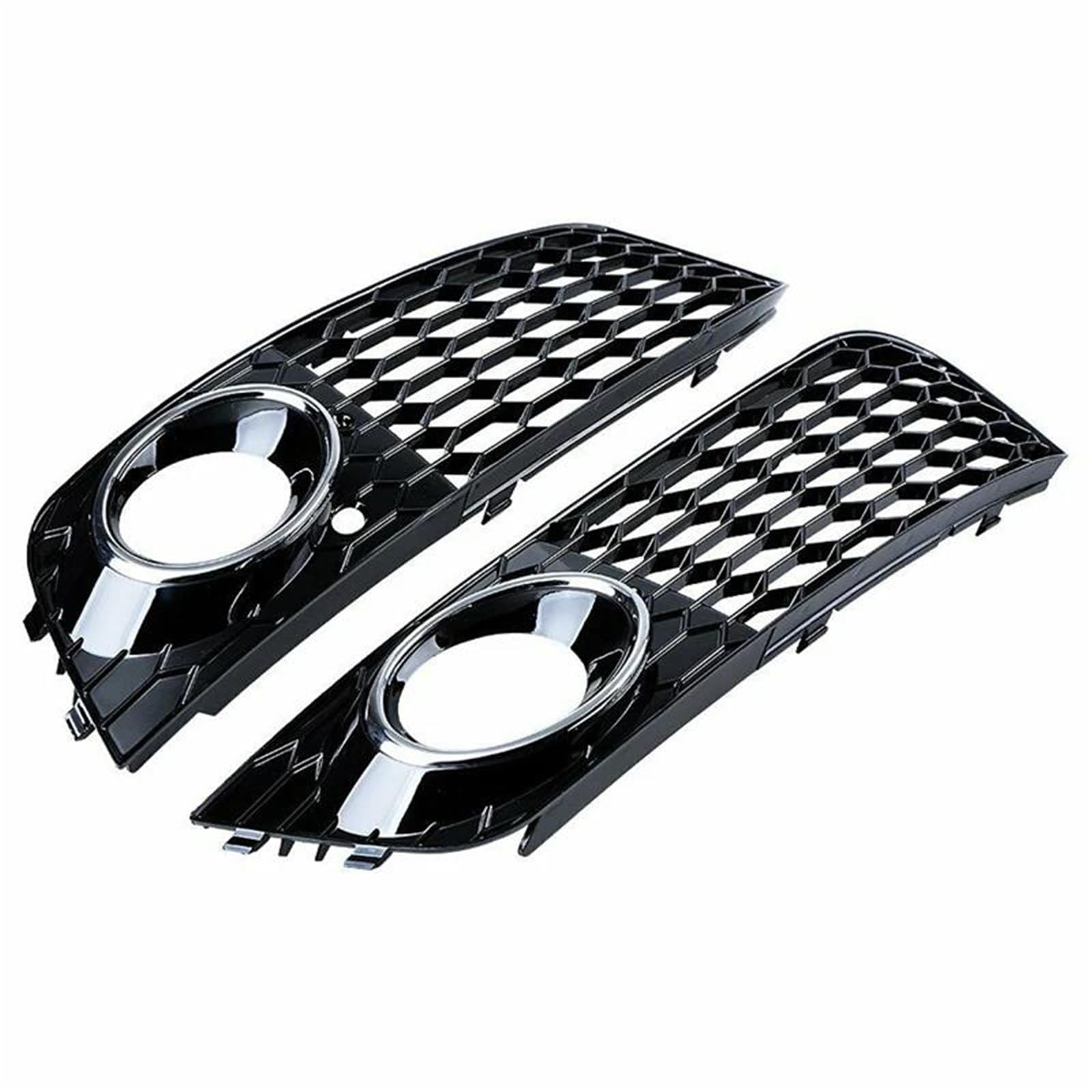 Rejilla De Radiador Luz Antiniebla Del Parachoques Delantero Brillante, Lámpara De Malla, Parrilla Para A4 B8 2008-2012, Accesorios Cromados Para Coche Parrilla Frontal(Chrome)