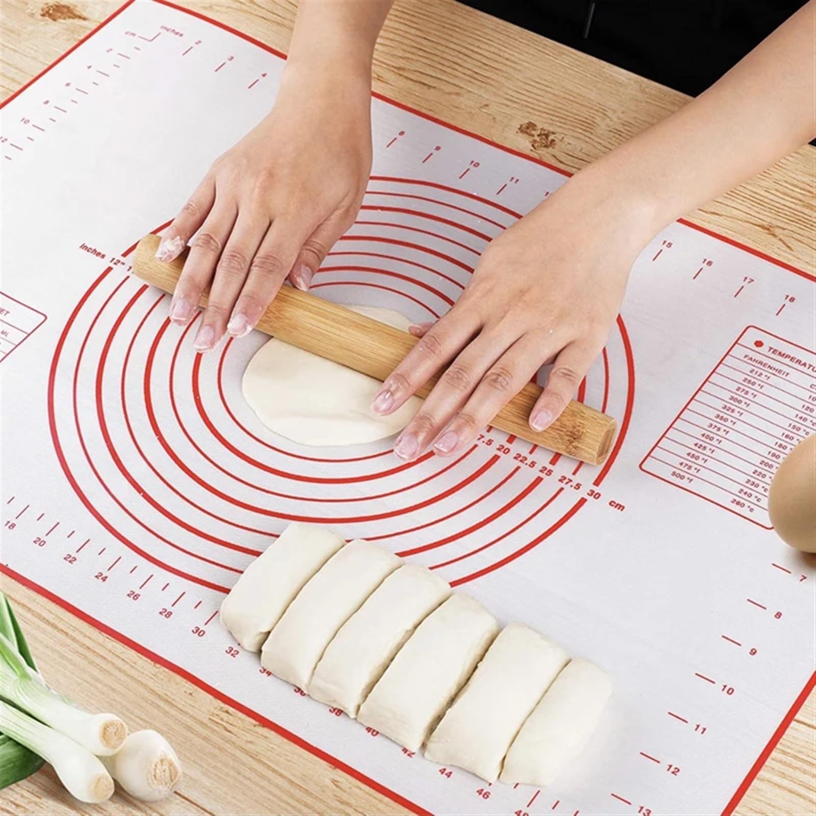 Tapis de pâte 1 pièce Tapis de cuisson en silicone surdimensionné, tapis de pétrissage à rouleau à pâtisserie, cuisine, crêpes, pâte à pizza, poêle antiadhésive, tapis de cuisson en silicone