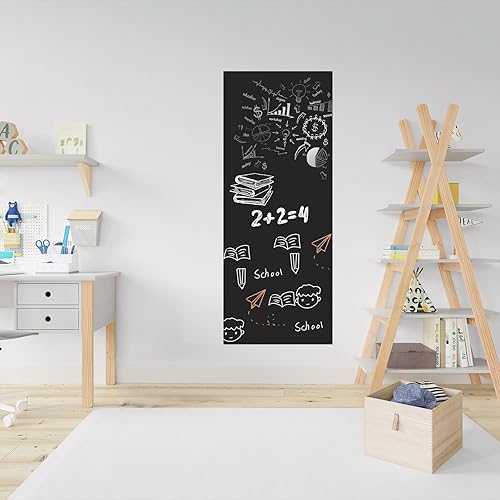 Miniatura 2 de Pegatina de pared para pizarra, decoración de pizarra, PVC, autoadhesiva, extraíble, reutilizable, borrable, papel tapiz para puerta, nevera