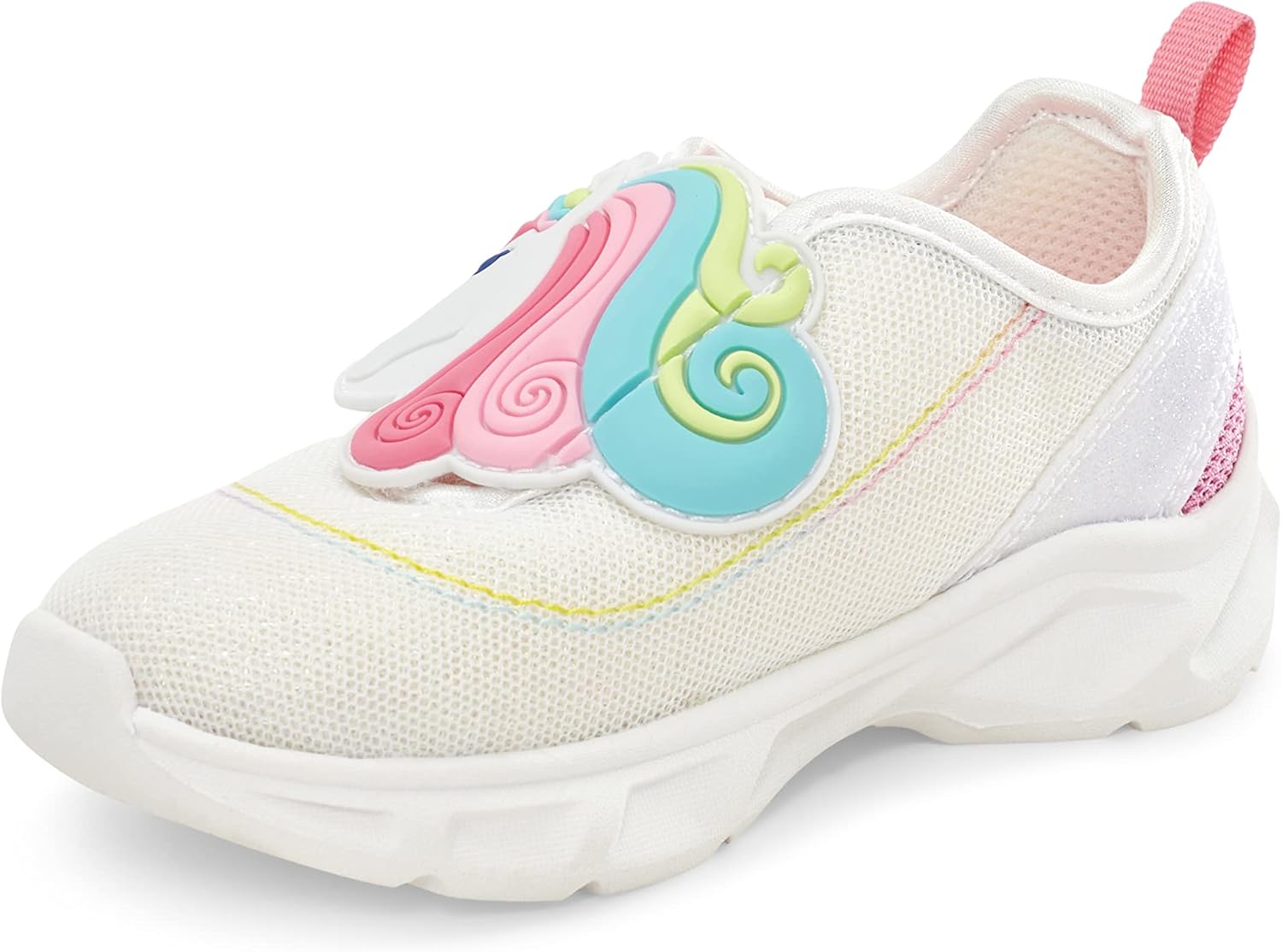 carter's Girls Hug Sneaker, White, 9 Toddler