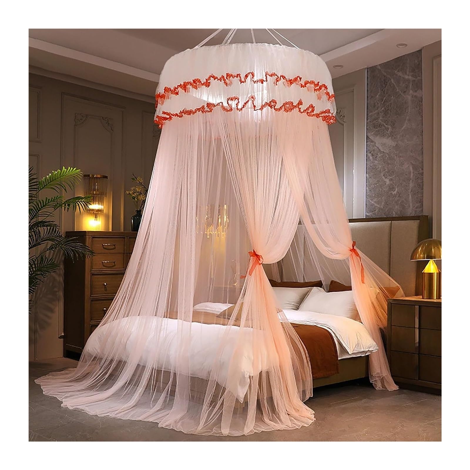 Auvent de moustiquaire double couche protecteur pour lit de 200cm jade