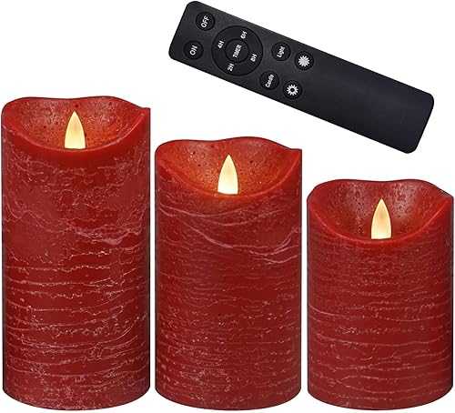 Velas LED sin llama a pilas con temporizador y control remoto velas eléctricas brillantes de cera real para Halloween fiesta decoración del hogar