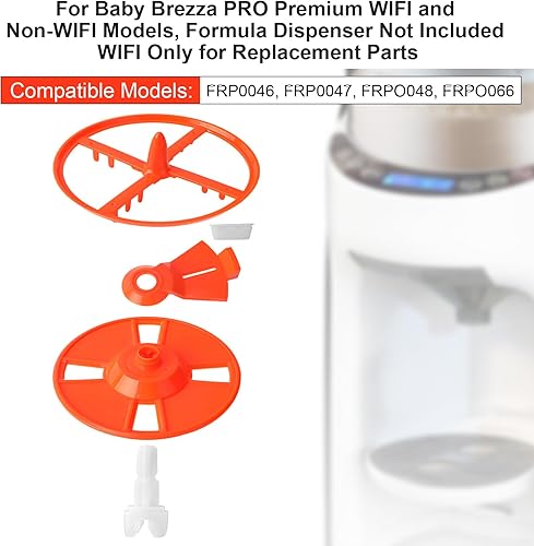 Miniatura 7 de 5 piezas de repuesto para Baby Brezza Formula Pro Advanced & WiFi Models Maker FRP0046 FRP0047 FRP0048 FRP0066, incluye raspador de goma agitando