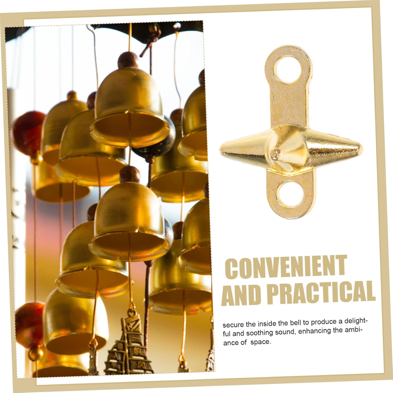 10pcs DIY Wind Chime Bell Parts Alloy Bell Pendants Charm for Crafting Wind Chime Replacement Parts Suitable for Home and Garden Decor Car Charms