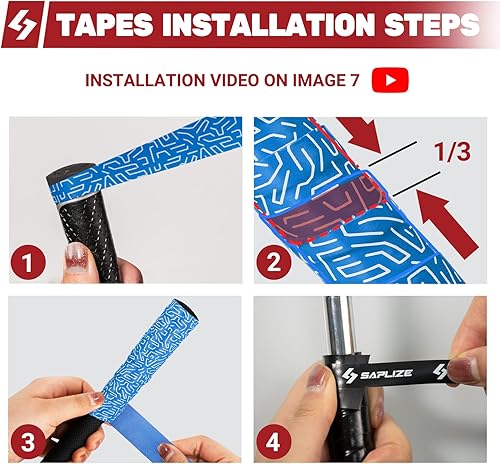 Miniatura 6 de SAPLIZE Cintas de Envolvimiento para Grip de Golf, Paquete de 3 o 15 Cintas de Sobregrip de PU Adhesivas, Nueva Solución de Regripping para Grips de