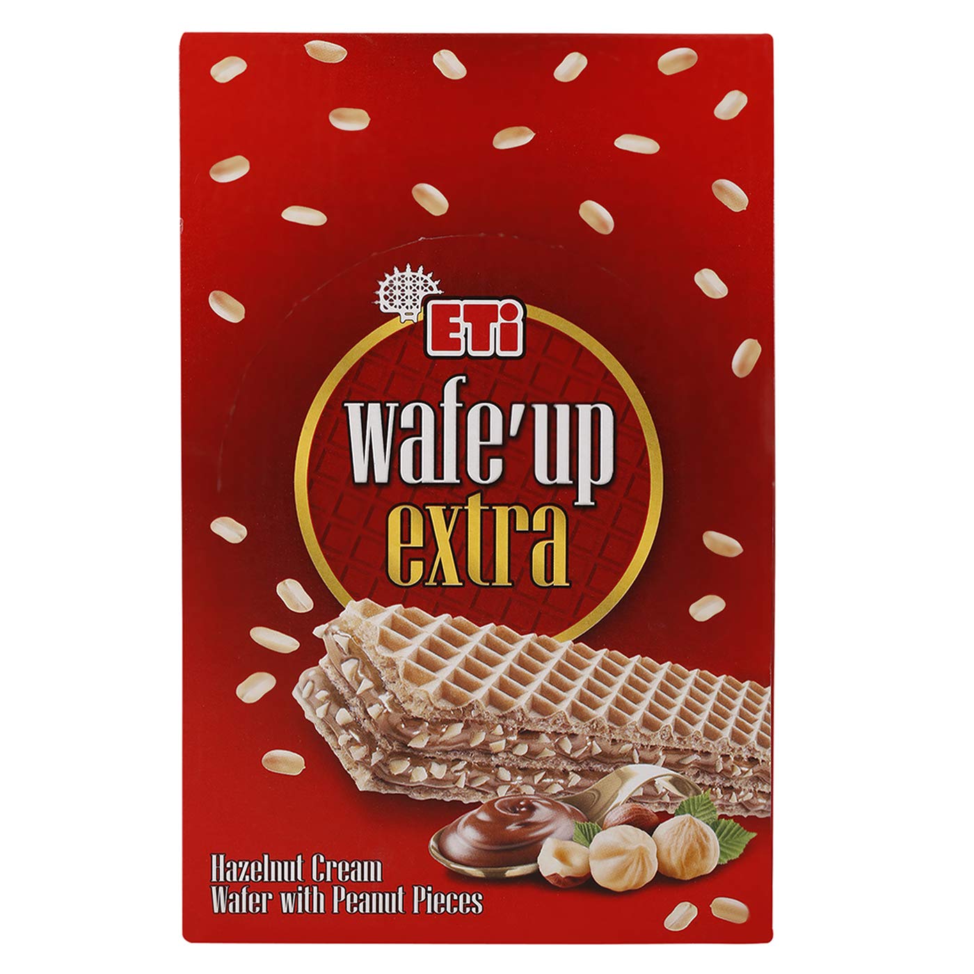 Eti Wafe'Up Extra Hazelnut Cream With Peanut Pieces Wafer, 29 Gm (Pack Of 24)