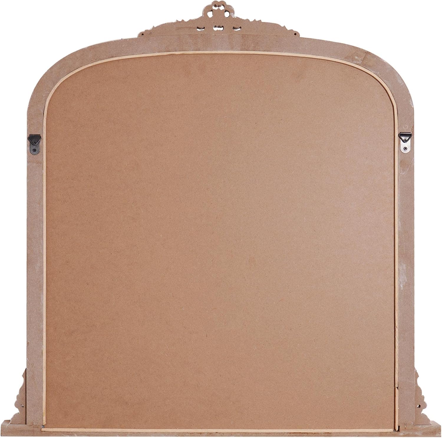 Head West Antique Brass Ornate Framed Arched Vintage Mirror for Vanity, Accent Decorative Mirrors for Wall Decor, Mirrors for Bedroom Dresser, Bathroom, Living Room Mantle Fireplace Entryway 26"x26"