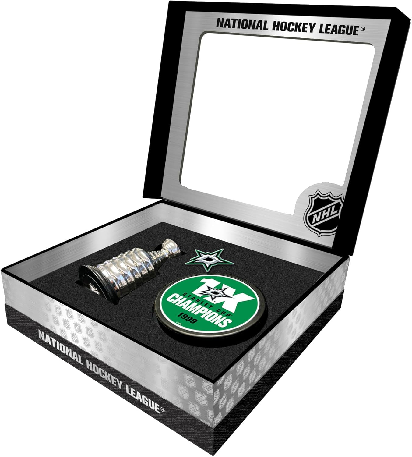 Sports Decor Dallas Stars Stanley Cup Champs Puck + Replica Cup Gift Box Set