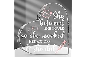 Nurses Women Graduation Keepsake RN Nurses Week Crystal Paperweight Doctor Appreciation