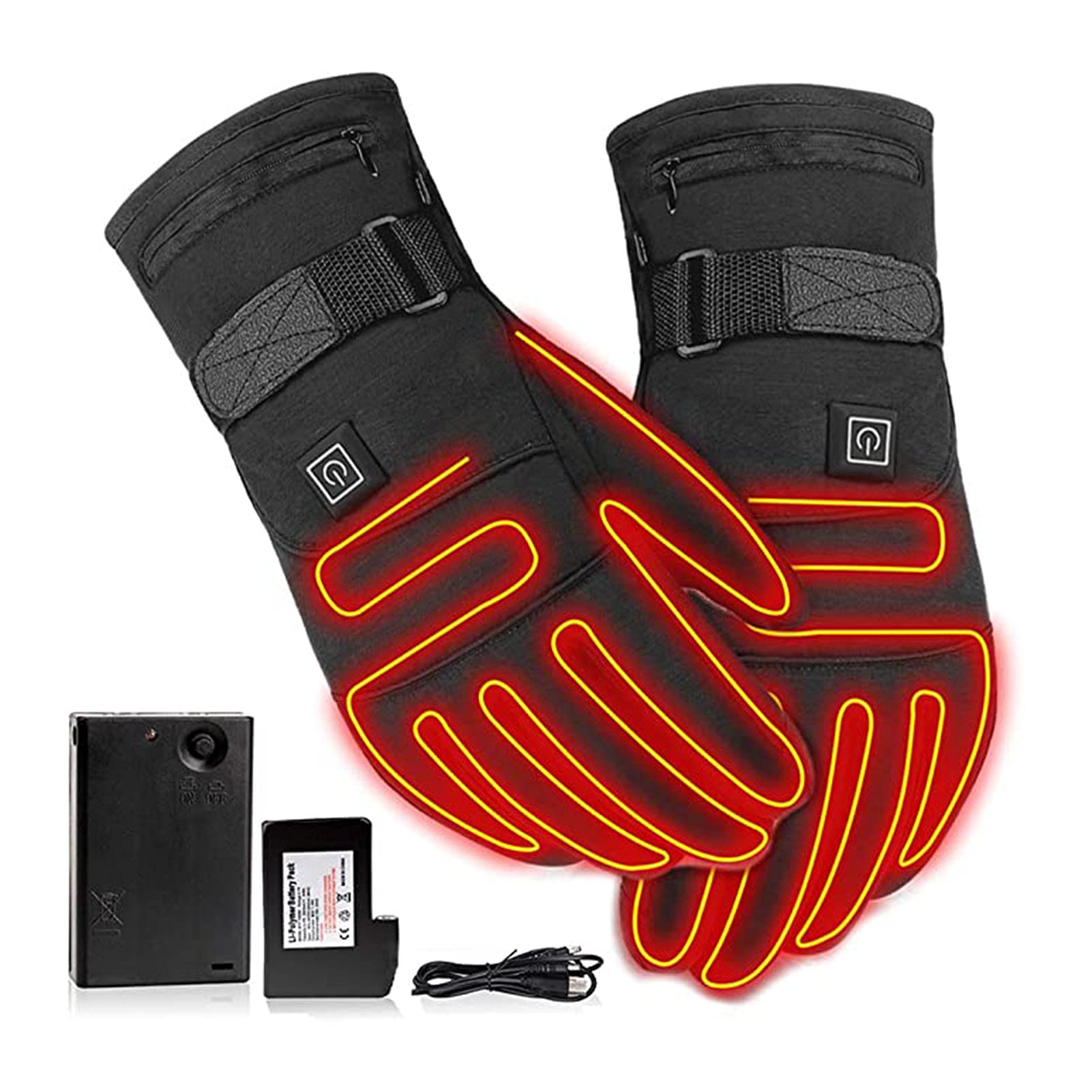 Gants thermiques chauffants imperméables avec batterie 3,7V