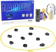 Magnet Game with String, Magnetic Chess Game for Party & Family & Travel & Camping - Puzzle Strategy Games (B)