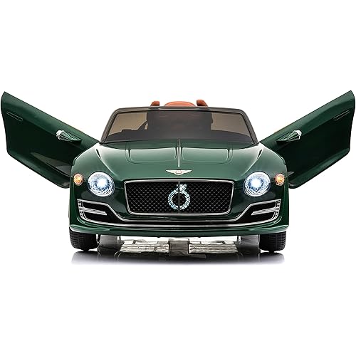 Licensed Bentley EXP12 Kids Ride on Toy Car, 12V Battery Powered Children Electric 4 Wheels w/ Parent Remote Control, Foot Pedal, 2 Speeds, Music, Aux, LED Headlights (Green)