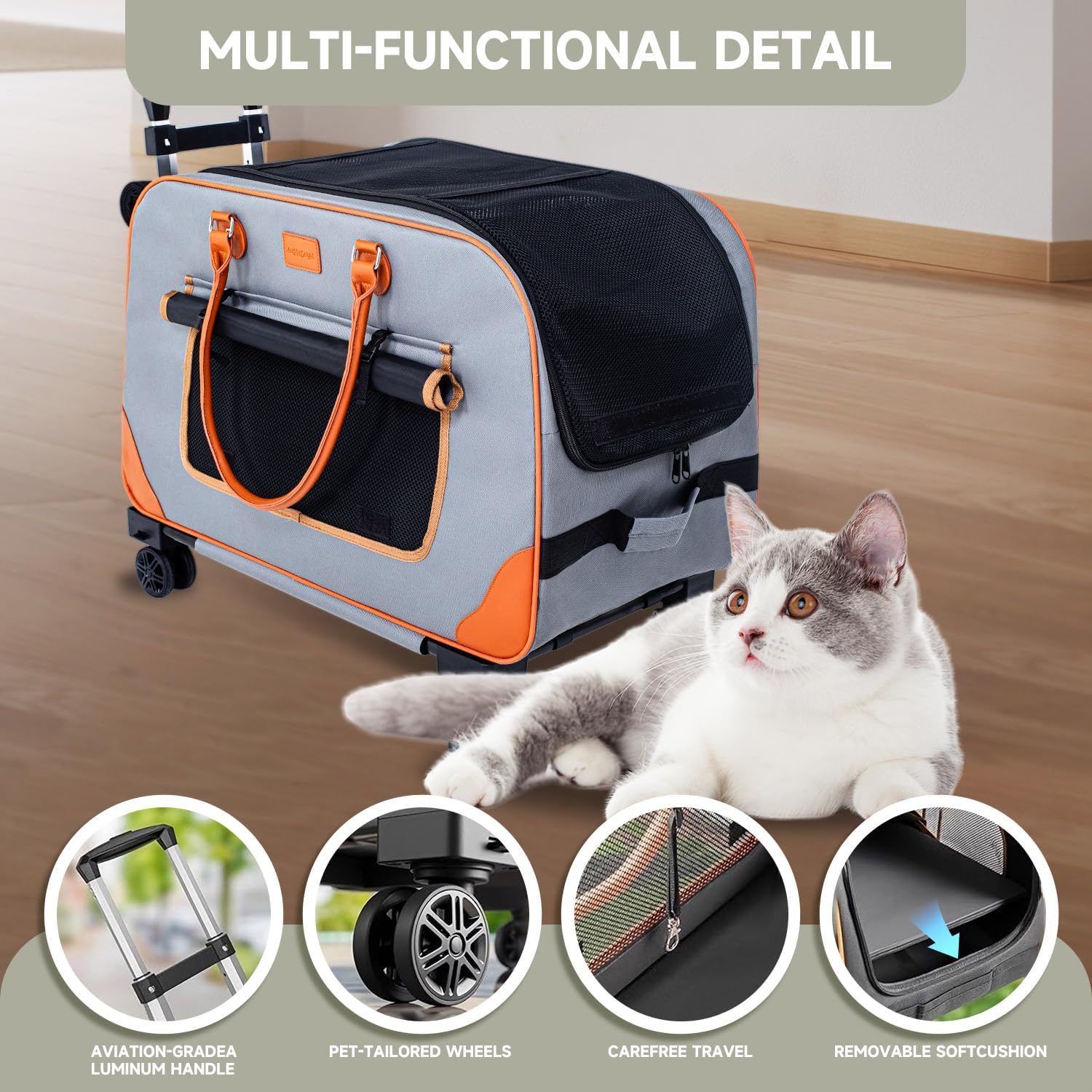 Effortless Travel: Review of the Large Cat Carrier with Wheels for Pets Up to 38 lbs