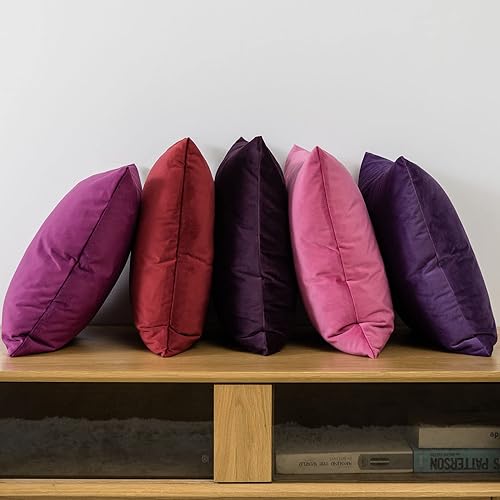 Miniatura 3 de JUSPURBET - Juego de 2fundas de cojín de terciopelo, burdeos de Navidad, 12 x 20pulgadas, para sala de estar, sofá, dormitorio, decorativas,