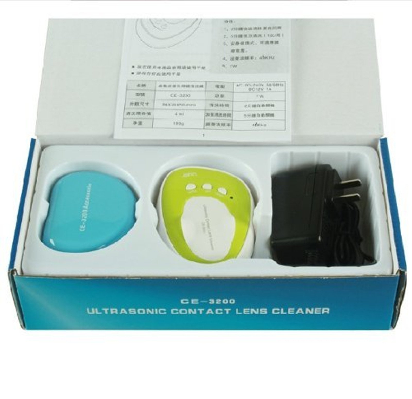 Sichun NEUF Mini kit de nettoyage pour lentilles de contact à ultrasons Soin quotidien rapide de nettoyage Gadget