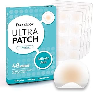 Ultra Pimple Patches, Zits and Blemishes Patch with Salicylic Acid (48 Counts), Invisible Hydrocolloid Spot Patch Day & Night Absorbing Patch for Face and Skin