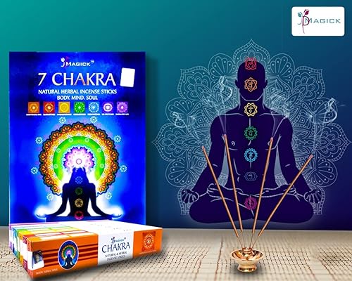 Miniatura 5 de Divine Magick 7 varillas de incienso de chakras de 0.51 onzas x 7 paquetes de fragancia para dormitorio, meditación de adoración, lo mejor para