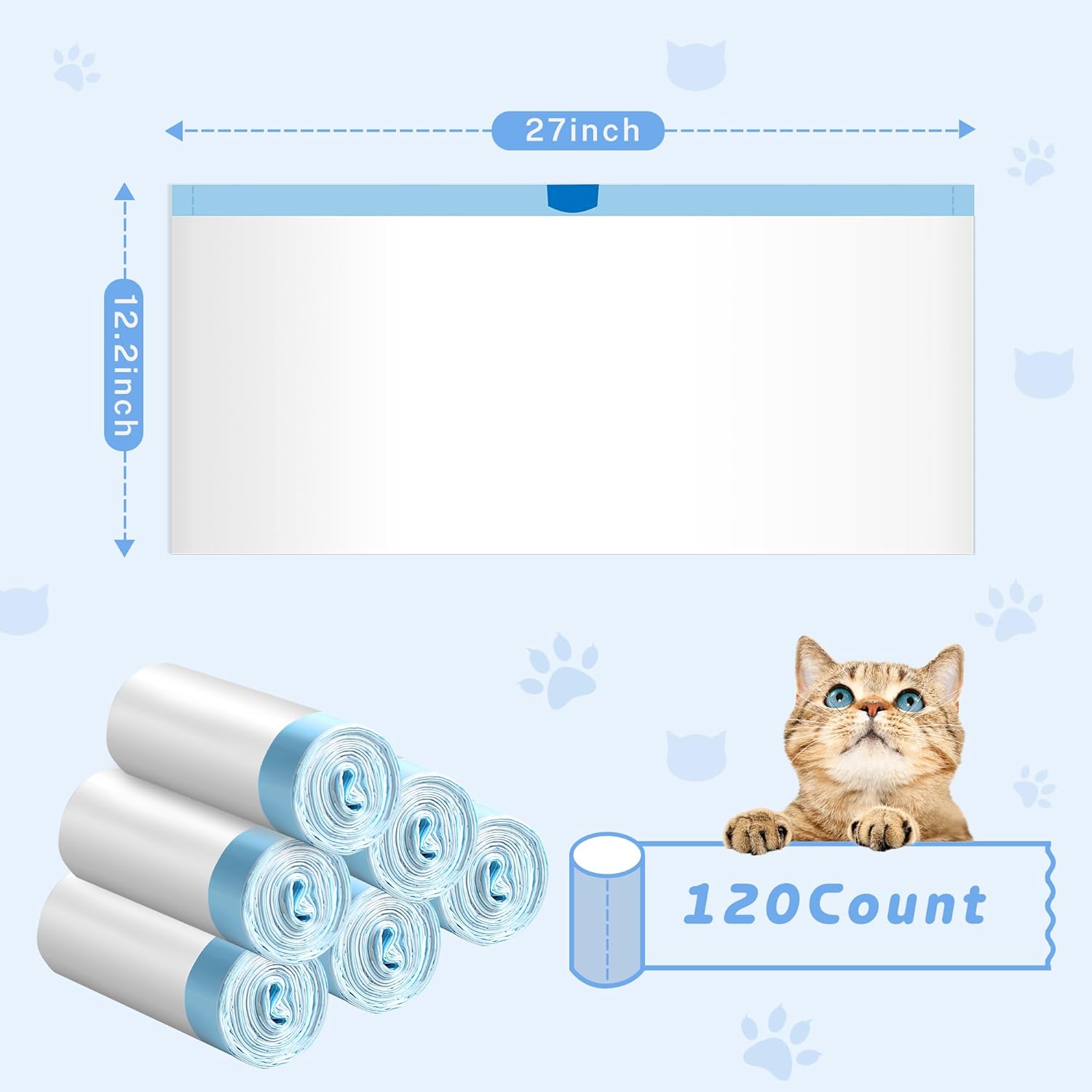 120 Cat Box Bag Large Jumbo Extra Durable Pet Leakproof Design
