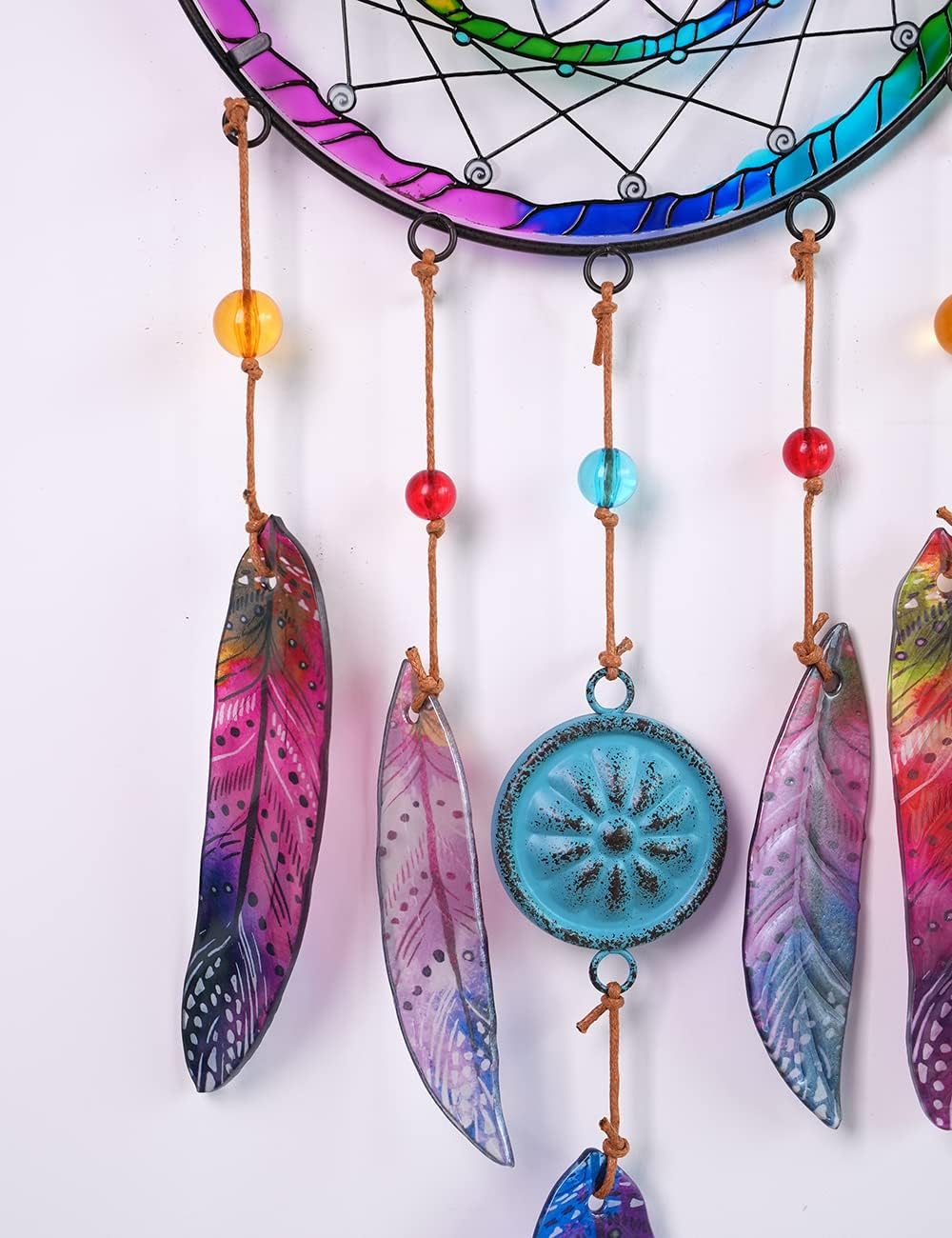 SEINHIJO Metal Arrow Wind Chimes Sandblasted Glass Decor Wall Art Memorial Gift for Outdoor Indoor Mom 21.7 Inch