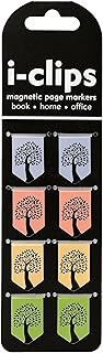 Tree of Life i-clips Magnetic Page Markers (Set of 8 Magnetic Bookmarks)