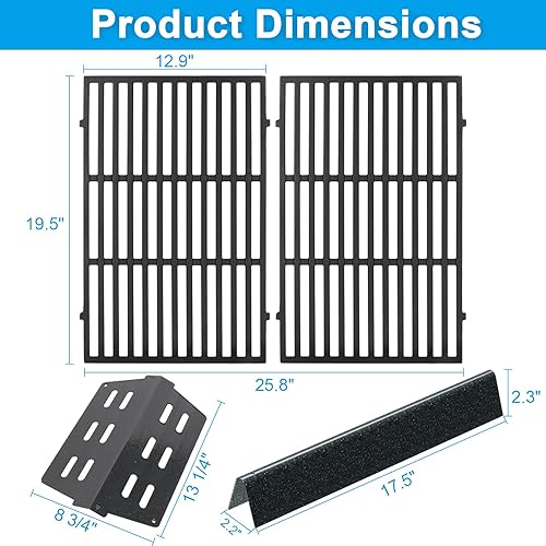 Vista 14 de LS'BABQ Rejilla de cocción de acero inoxidable para Weber Spirit serie 300, Genesis Silver B/C, Gold B/C, Genesis 1000-3500, Genesis Platinum B & C