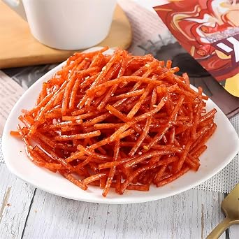 MKSDDF-108g Latiao Chinese Spicy Sticks Chinese Food Latio Spicy Strips Spicy Sticks Chinese Snacks-Office Snacks Casual Snacks Party Snacks (Spicy shreds*108g)