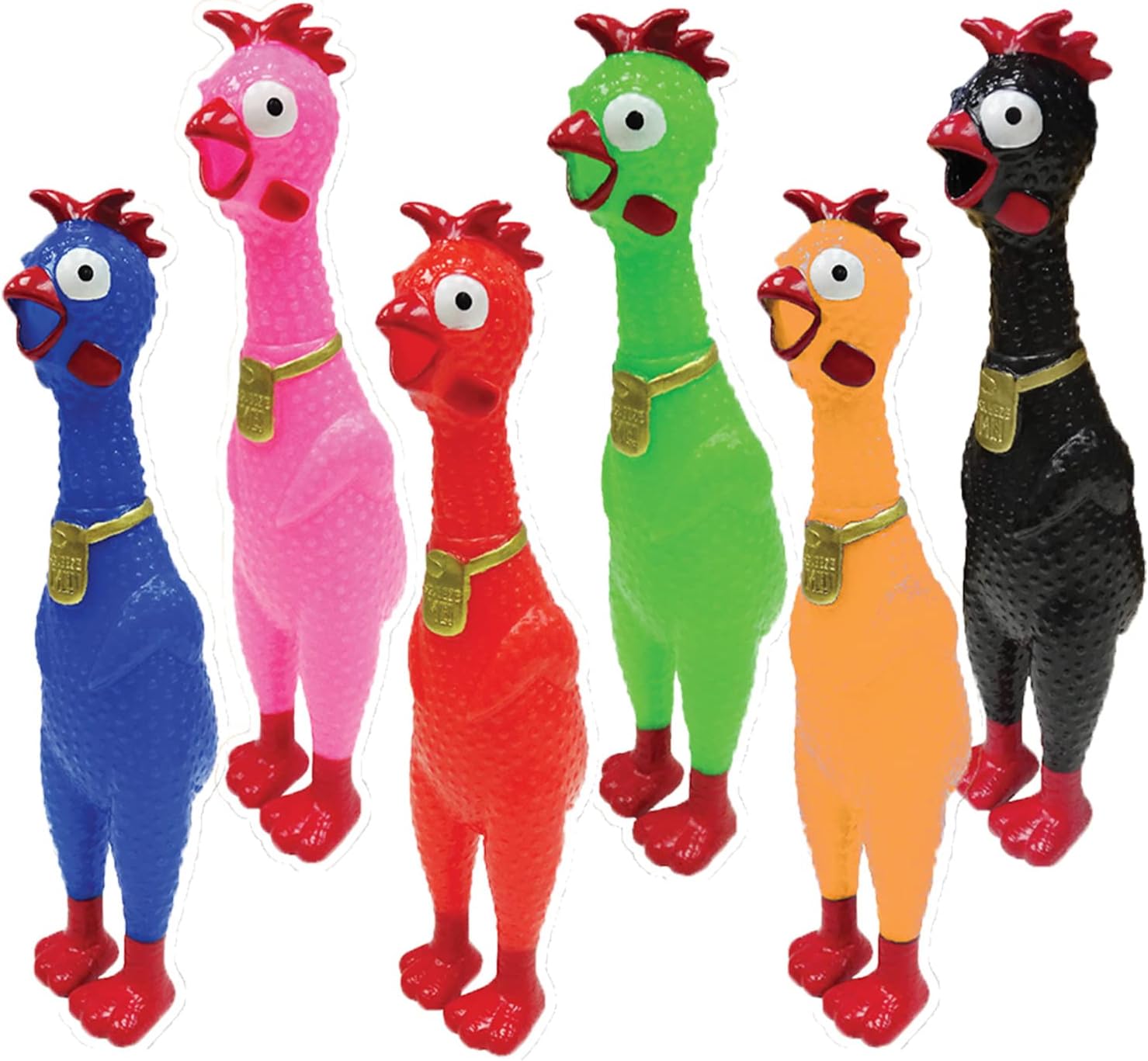 Animolds Squeeze Me Chicken in assorted colors, 33cm height, to hear its sound *Design patent*