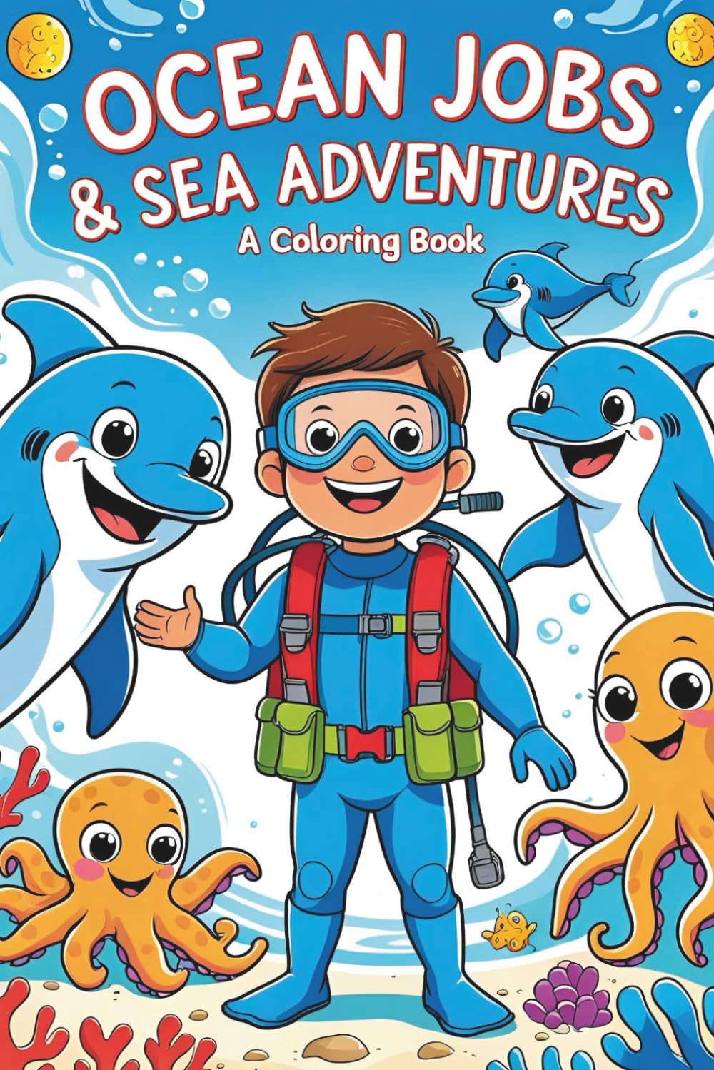 Ocean Jobs & Sea Adventures: Dive into Fun Careers Under the Sea – A Coloring Book for Curious Kids (Coloring books for kids)