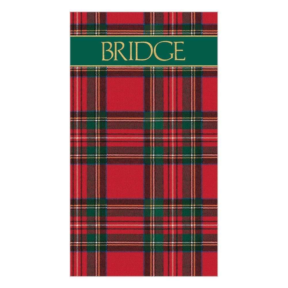 Caspari SP108 Plaid Design Bridge Score Cards โ image 1