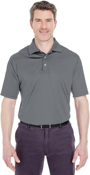 UltraClub Mens Cool & Dry Sport Interlock Polo Shirt