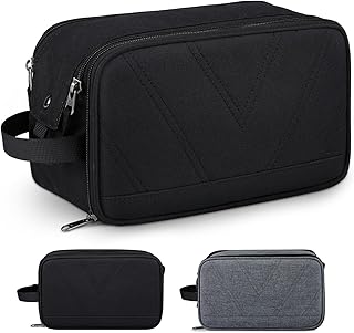 Toiletry Bag for Women Men Toiletry Travel Bag Large Toiletry Bag Portable Cosmetic Makeup Bag Travel Organizer Waterproof Dopp Kit Shaving Bag,Black