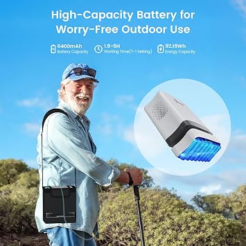 Portable Oxygen Machine 1-7L/min Oxygen Generator, Wheelchair Adjustable Each Concentration Level is 90%, Oxygen Machine Device for Outdoor