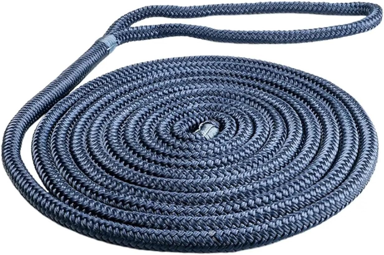 アンカーロープ、 ボートドックラインユニバーサルプレミアム高強度ハンガーラインドッキングボートライン係留ロープナイロンライン二重編組