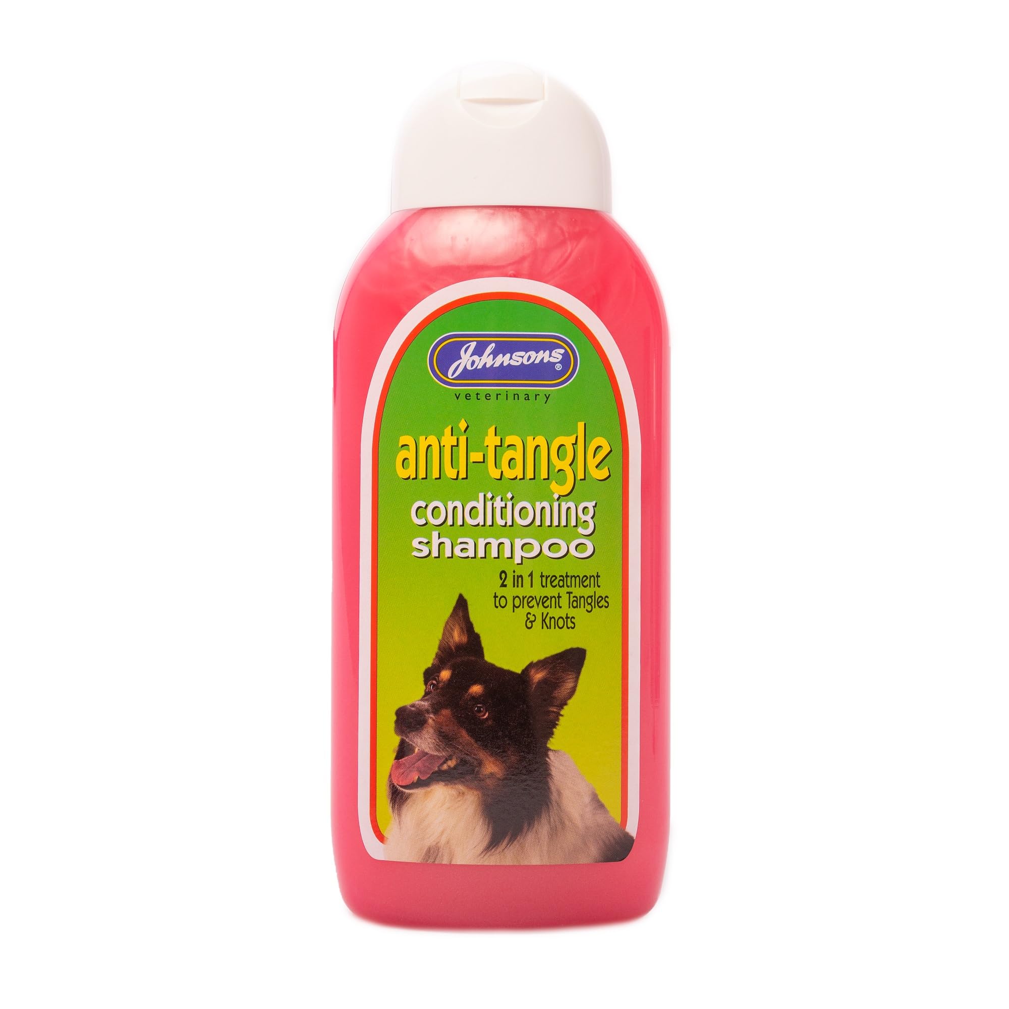 Johnsons Anti Tangle Dog Shampoo 400ml - Conditioner Shampoo for All Breeds - Cleans Revitalises and Helps Prevent Knots