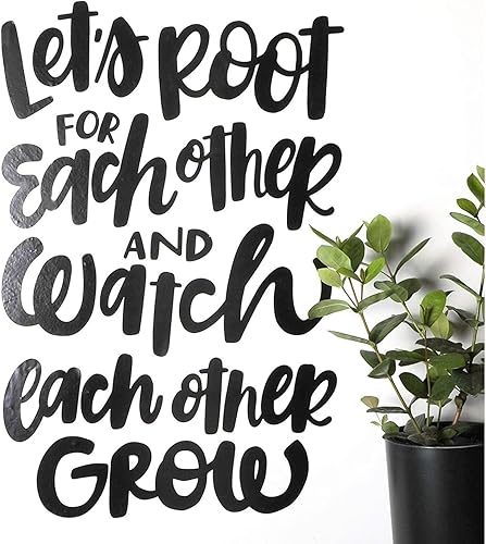 Miniatura 2 de Stockroom Plus Calcomanía de pared inspiradora para oficina, Let's Root for Each Other Grow (17 x 20.3 pulgadas)