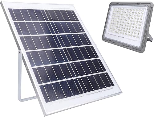Miniatura 2 de Aramox Luz solar de inundación alimentada por la pared 400W 600PCS LED Cuentas Luz de seguridad Panel monocristalino ajustable para uso al aire libre