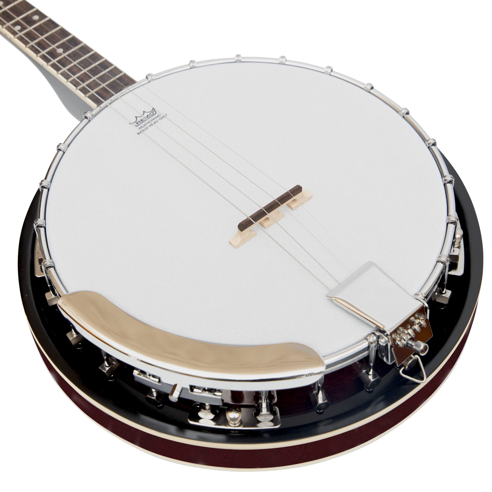 4-Saiten-Banjo mit fester Rückseite, 17 Bünde, 4-saitiger Tenor-Banjo, kurze Mensur