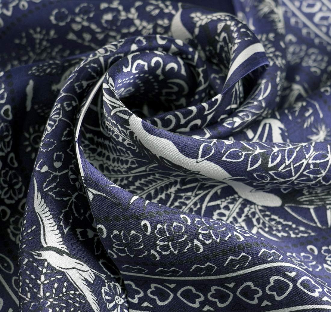 MEISEE 100% Mulberry Silk Scarfs Small Square Scarf 21" x 21" Neck Scarf Breathable Lightweight for Women Gift Packed - Image 4