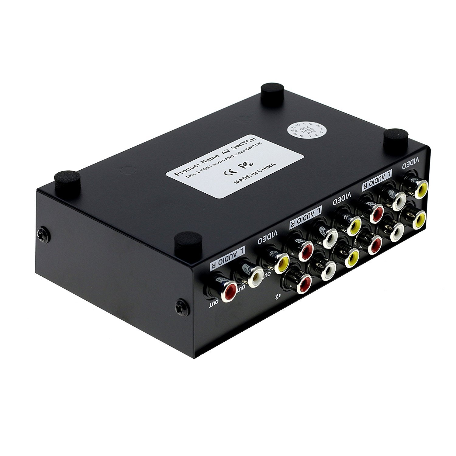 Snapklik.com : AV Switch Box 4 Way, LEAGY Audio Video Switcher ...
