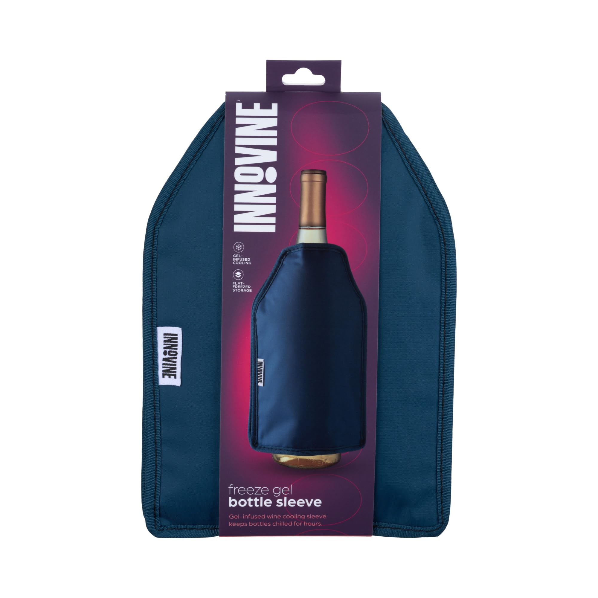 Innovine Wine Bottle Chiller Sleeve, Freeze Gel Wine Bottle Cooler, Reusable Portable Cooler Sleeve for Travel, Picnics, Camping, Beach Party, Outdoor Event, Fits Standard Bottles, Deep Teal, 1-Pack — Amazon image 5