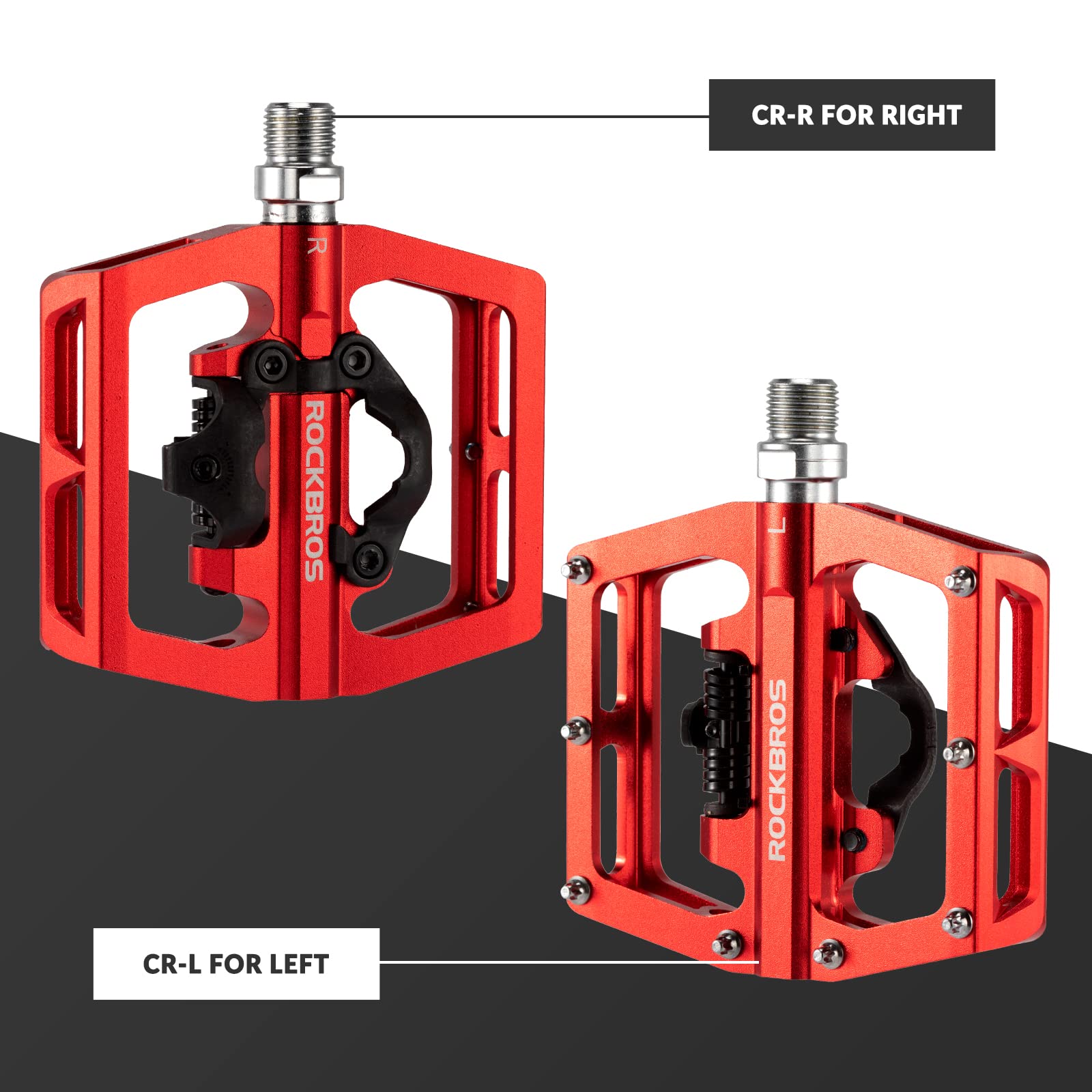 RockBros Pedali Per Bici MTB In CNC Di Alluminio 9/16" Con - Foto 4