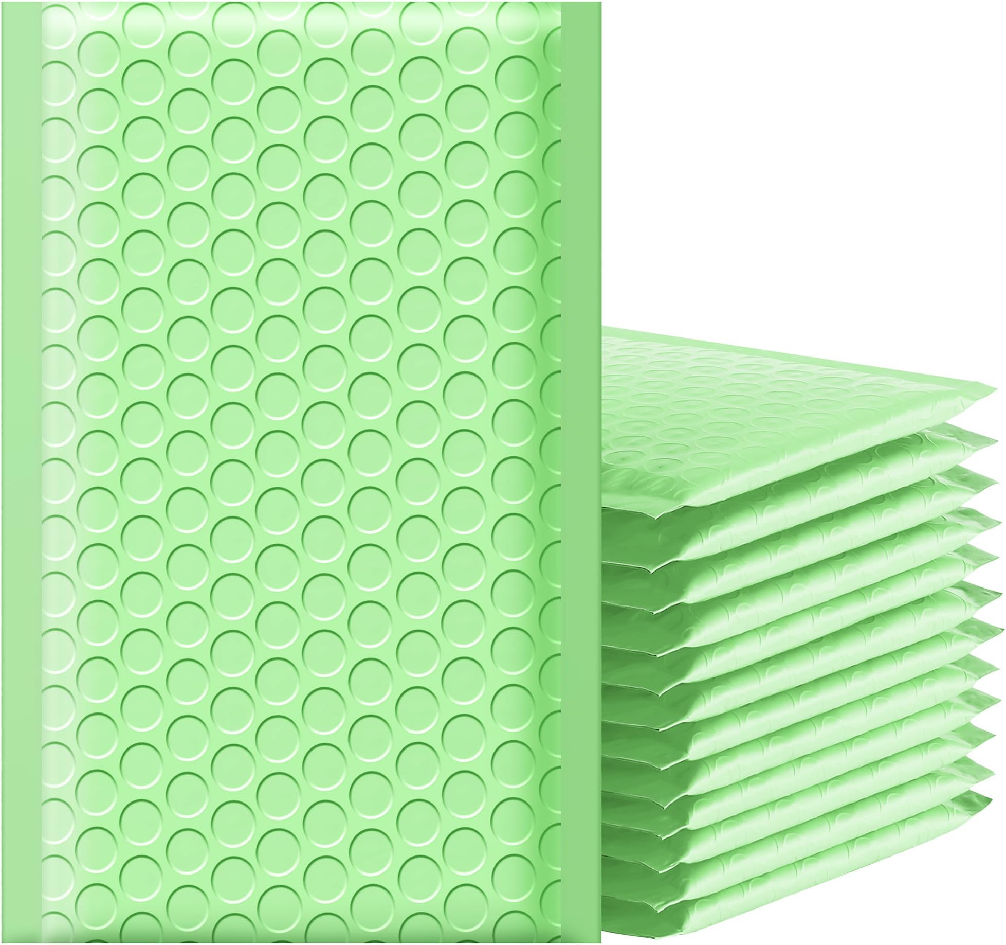 Famagic Bubble Mailers 4x8 Inch 50pc Mint Green Shipping Bags, 4X7 Packaging Bags For Small Business, Colored Padded Mailing Envelopes,Opaque Matte Self Seal Bubble Poly Mailers Bulk #000