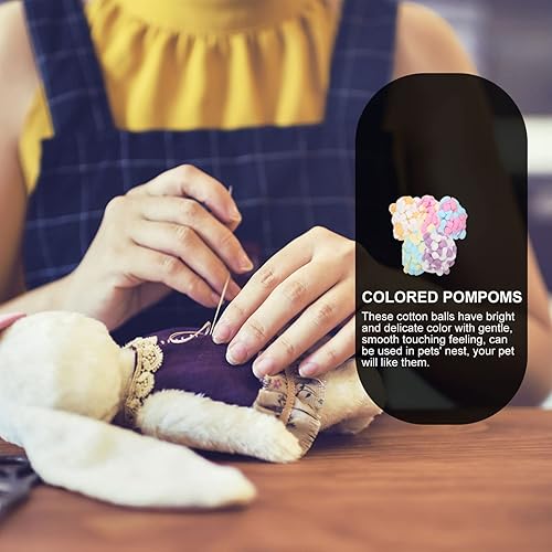 Miniatura 9 de SEWACC Bolas de algodón a granel, 500 unidades, bolas de algodón mullidas para manualidades, decoración de manualidades, bolas de soplo hechas a