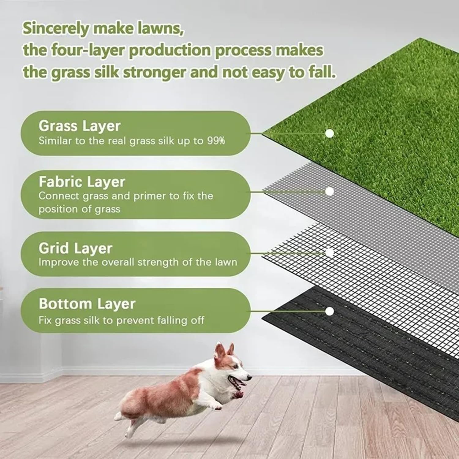 Toilette pour Chien,Tapis d'apprentissage De La Propreté avec Séparateur d'Urine,Deux Tapis de Paille pour Chien avec Grand Plateau (64 x 51cm),avec Plateau Extractible,pour Le Dressage des Chiens